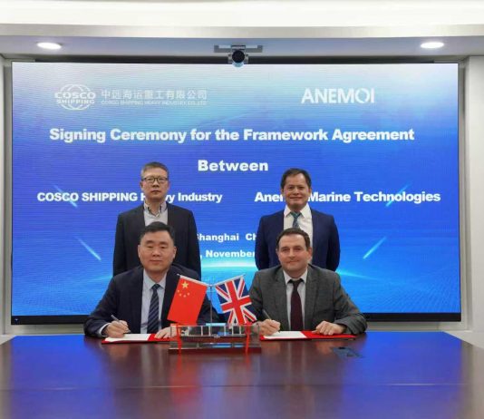 Anemoi & COSCO SHIPPING Heavy Industry Reinforce Rotor Sail Collaboration with Renewed Framework Agreement