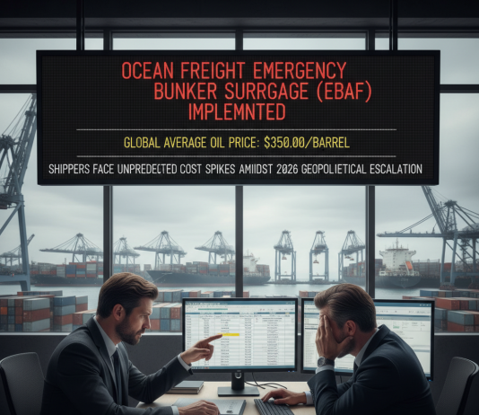 Why is the Ocean freight Emergency Bunker Surcharge EBAF Surging?