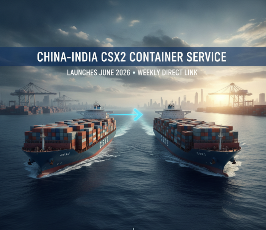 Impact of the China-India CSX2 Container Service on Global Trade